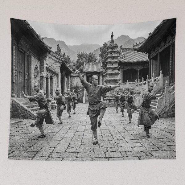 Item preview, Shaolin Monks Practicing Kung Fu Forms designed and sold by Solomon-Ent-144.