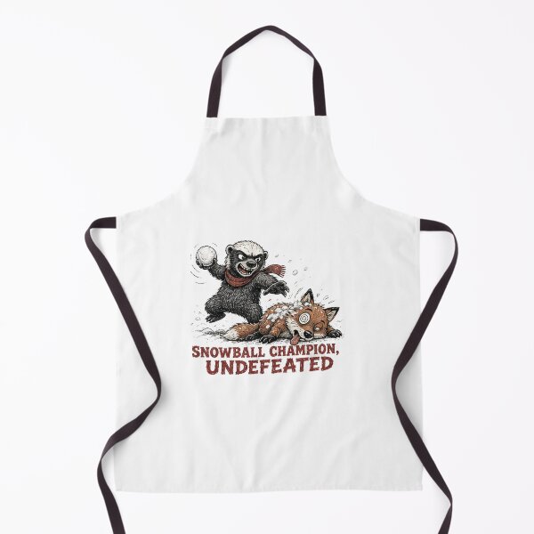 Item preview, Funny Honey Badger Snowball Champion Winter designed and sold by paintingnou.