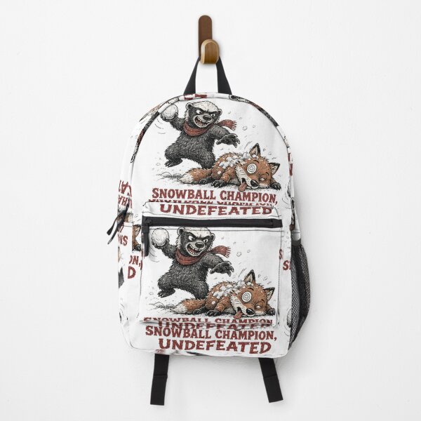 Item preview, Funny Honey Badger Snowball Champion Winter designed and sold by paintingnou.
