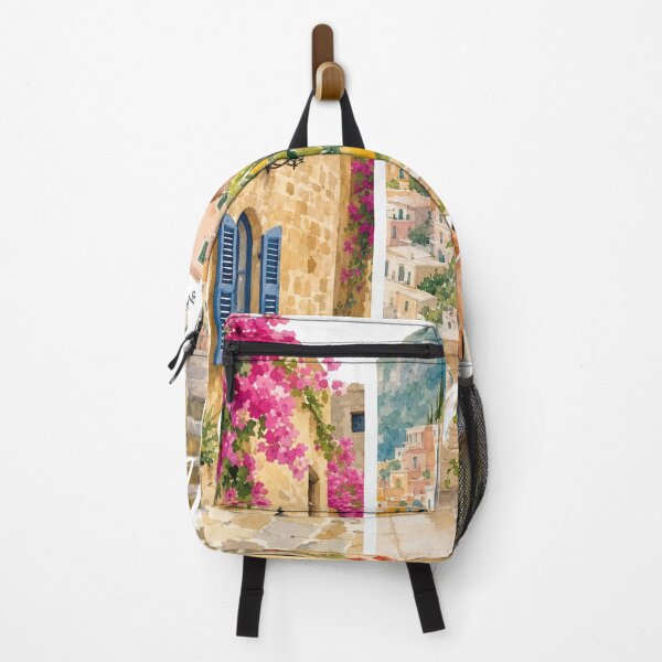 Item preview, Amalfi Coast Italy – Vintage Mediterranean Travel Watercolor designed and sold by SoftLifeClub.