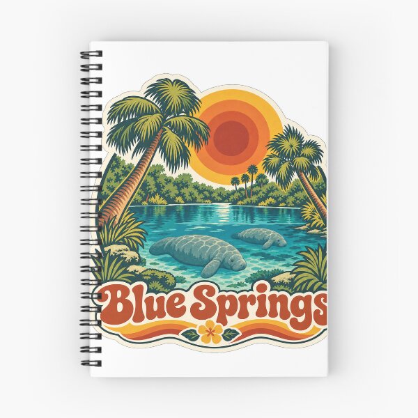 Item preview, Blue Springs Florida Travel Souvenir - Retro Illustration designed and sold by VisualArtsOasis.