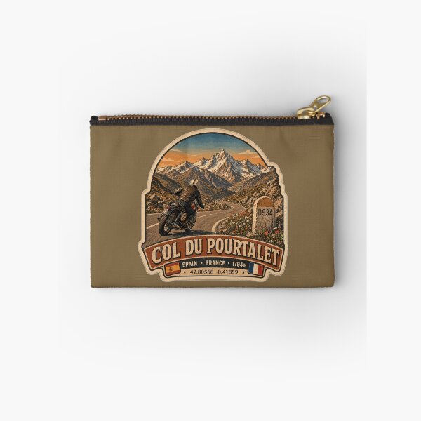 Item preview, Col du Pourtalet Spain France Motorcycle Route des Cols Pyrenees Sticker TShirt 02 designed and sold by OuterShellUK.