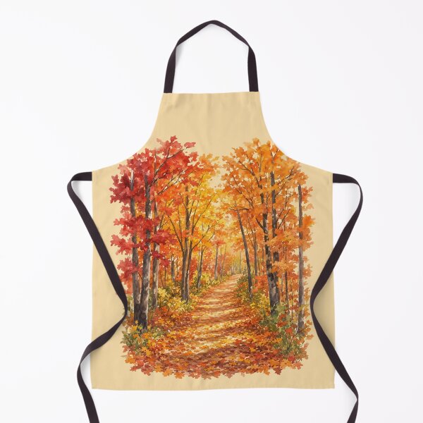 Item preview, Autumn Forest Path Watercolor Fall Woods Landscape designed and sold by SolutionsArt.