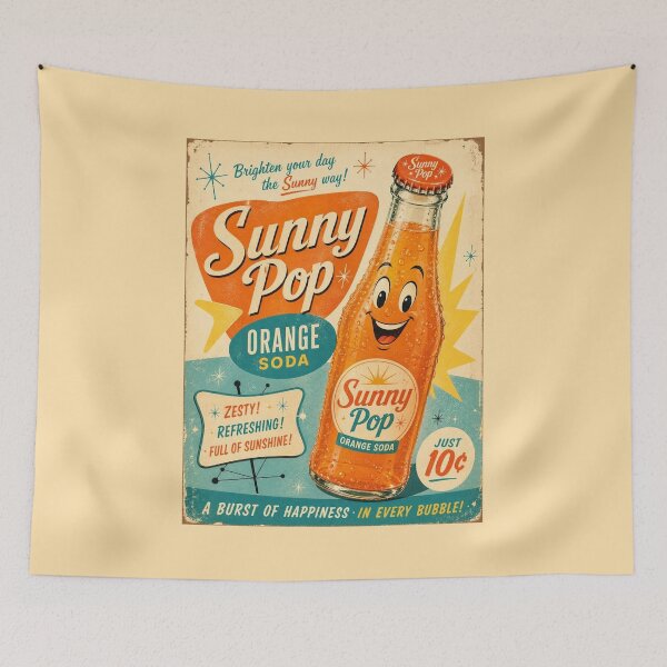 Item preview, Sunny Pop Vintage Poster designed and sold by kawaiistudio.