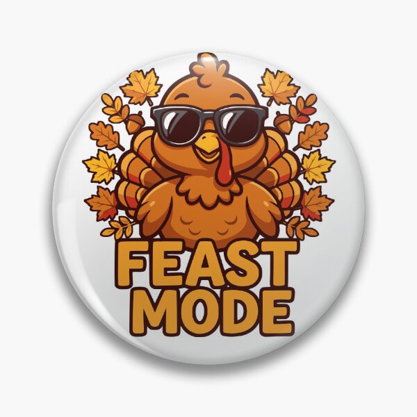 Item preview, Feast Mode Funny Turkey Sunglasses Thanksgiving Fall Autumn Dinner T-shirt and Sticker designed and sold by Billium Halder.