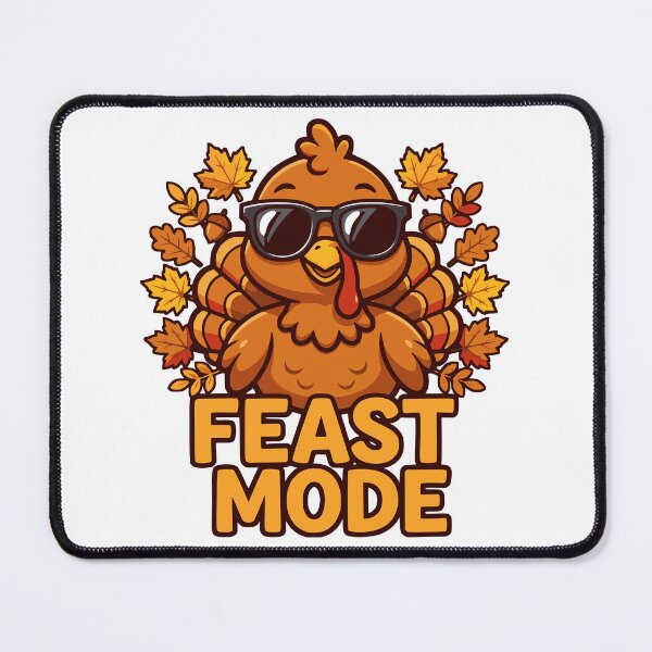 Item preview, Feast Mode Funny Turkey Sunglasses Thanksgiving Fall Autumn Dinner T-shirt and Sticker designed and sold by Billium Halder.