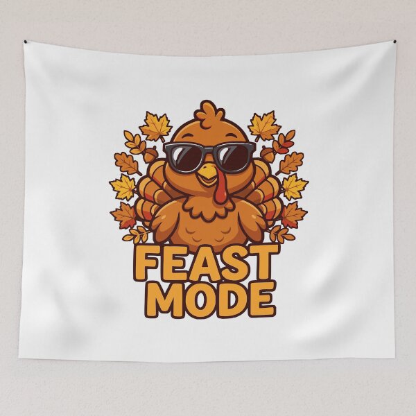 Item preview, Feast Mode Funny Turkey Sunglasses Thanksgiving Fall Autumn Dinner T-shirt and Sticker designed and sold by Billium Halder.