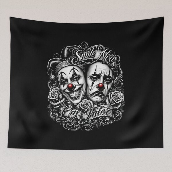 Item preview, Smile Now Cry Later Lowrider Mask Art designed and sold by InOtterNew.