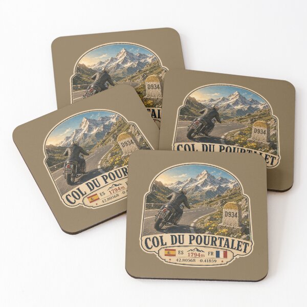Item preview, Col du Pourtalet Spain France Motorcycle Route des Cols Pyrenees Sticker TShirt 05 designed and sold by OuterShellUK.