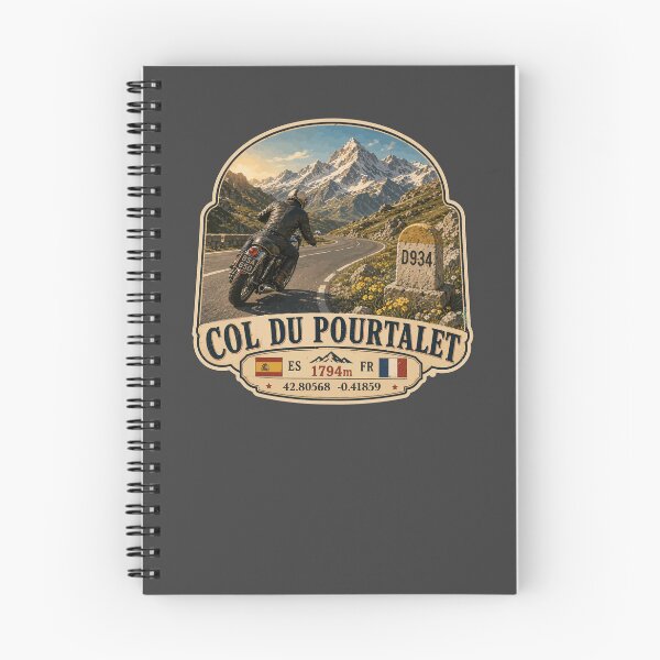 Item preview, Col du Pourtalet Spain France Motorcycle Route des Cols Pyrenees Sticker TShirt 05 designed and sold by OuterShellUK.