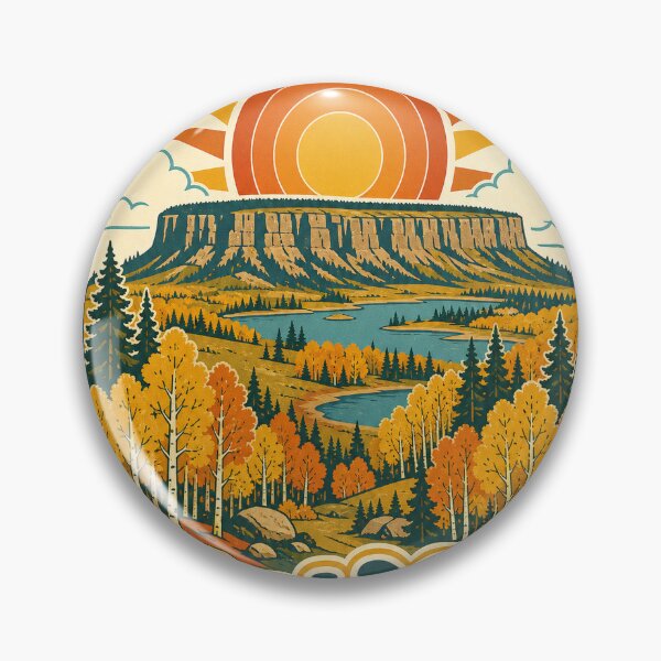 Item preview, Grand Mesa Colorado Travel Souvenir - Retro Illustration designed and sold by VisualArtsOasis.