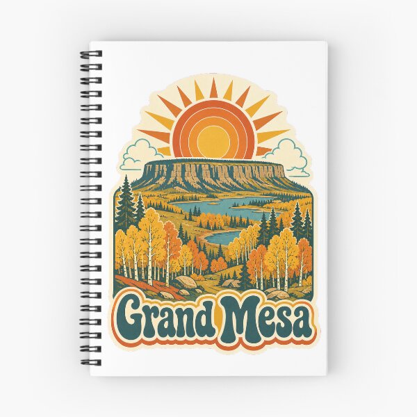Item preview, Grand Mesa Colorado Travel Souvenir - Retro Illustration designed and sold by VisualArtsOasis.