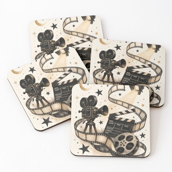 Item preview, Vintage Cinema Film Reel Art  Classic Movie Making Aesthetic designed and sold by EatPrayLive.