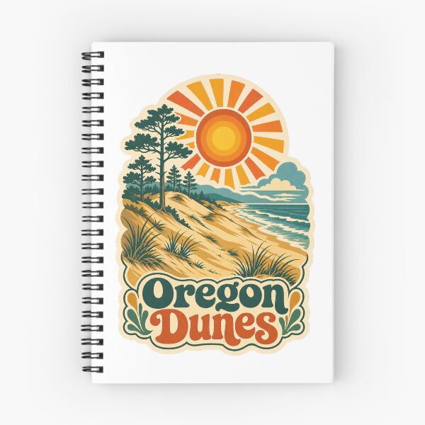 Item preview, Oregon Dunes Oregon Travel Souvenir - Retro Illustration designed and sold by VisualArtsOasis.