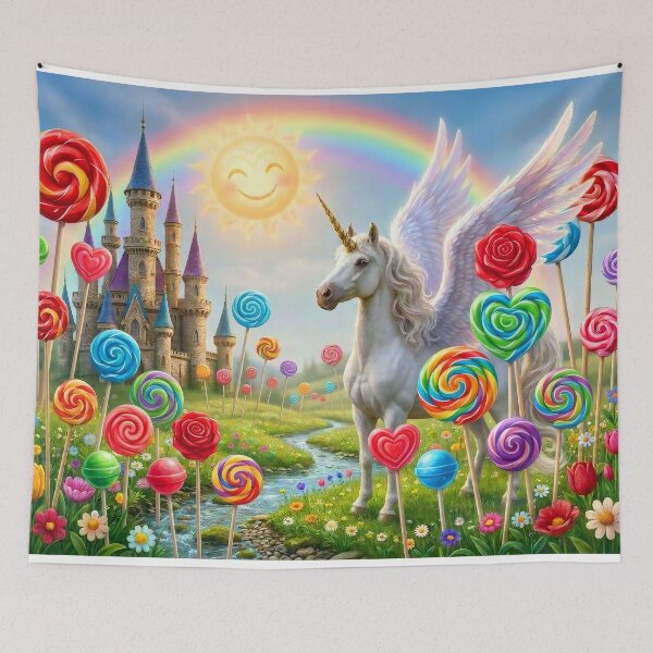 Item preview, Unipeg Unicorn beautiful fantasy scene designed and sold by Vizz216.