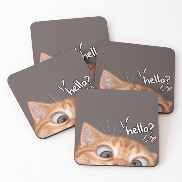 Item preview, Hello? – Curious Kitty designed and sold by ItssMeSammie.