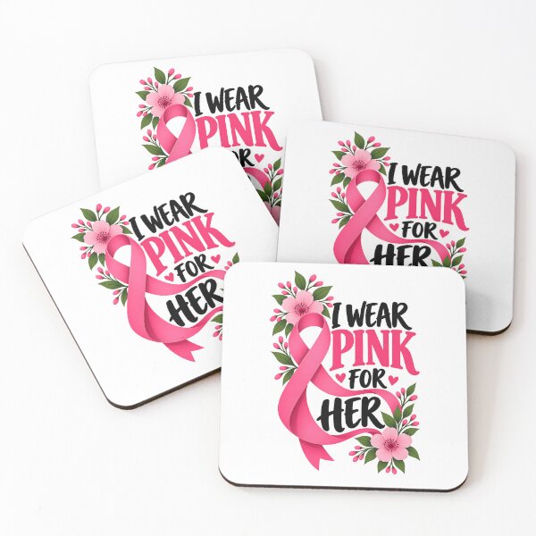 Item preview, I Wear Pink For Her Breast Cancer Awareness Ribbon designed and sold by UniversPlant | Blooming with Hope.