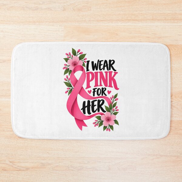Item preview, I Wear Pink For Her Breast Cancer Awareness Ribbon designed and sold by UniversPlant | Blooming with Hope.