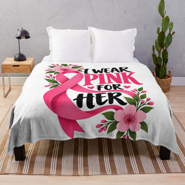 Item preview, I Wear Pink For Her Breast Cancer Awareness Ribbon designed and sold by UniversPlant | Blooming with Hope.