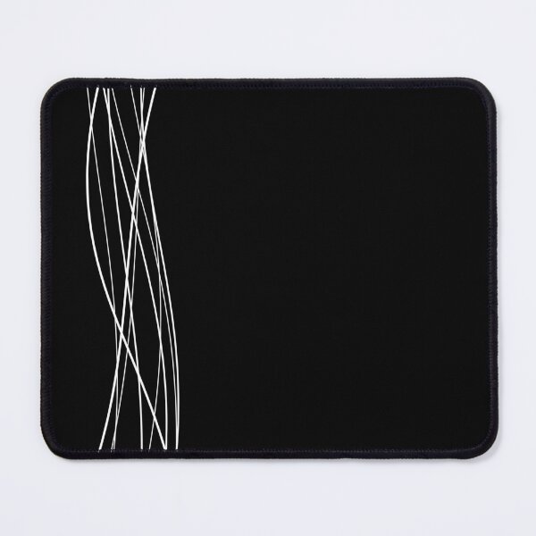 Item preview, Minimalist Abstract Curved Lines Pattern White on Black designed and sold by MinimalMoodsArt.