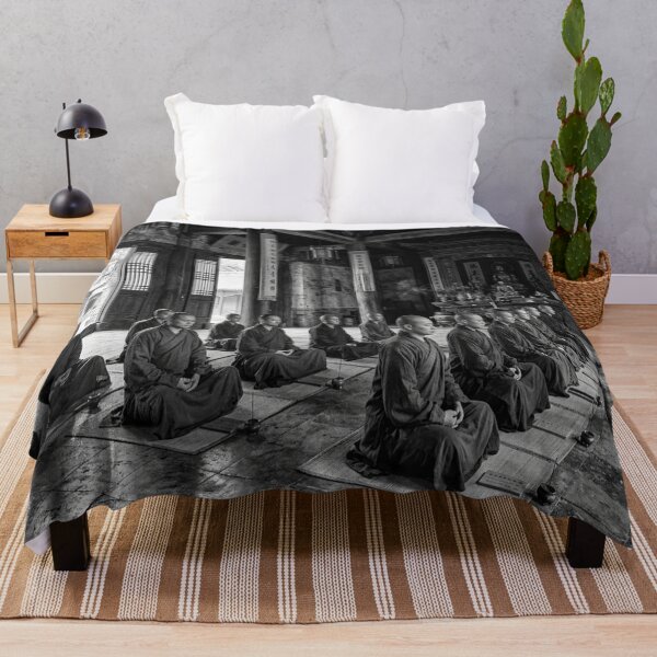 Item preview, Shaolin Monks Meditating in Traditional Temple Hall designed and sold by Solomon-Ent-144.