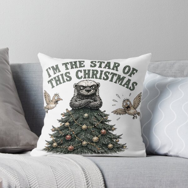 Item preview, Funny Honey Badger Christmas Tree Star designed and sold by paintingnou.