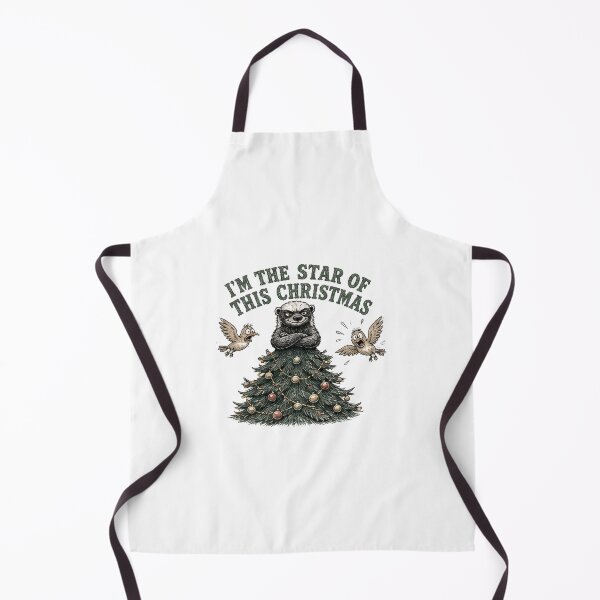 Item preview, Funny Honey Badger Christmas Tree Star designed and sold by paintingnou.
