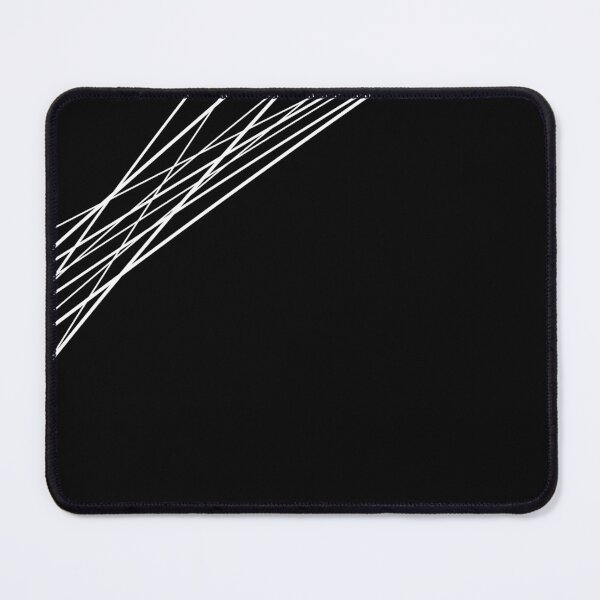 Item preview, Minimalist Abstract Diagonal Lines Pattern White on Black designed and sold by MinimalMoodsArt.