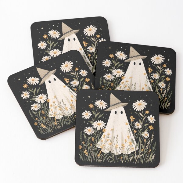 Item preview, Cottagecore Boo Ghost Reading Arabesque Wildflower Botanical  designed and sold by Daisy Grimes.