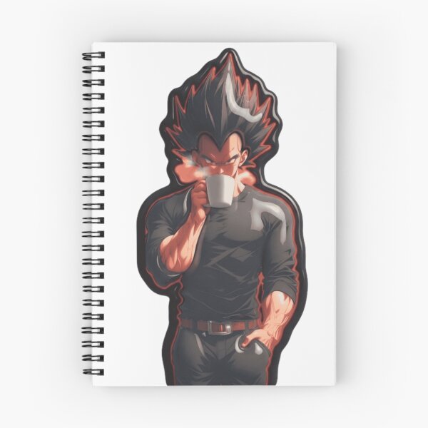 Item preview, Spiky Hair Anime Warrior Drinking Tea Funny Anime Art designed and sold by BlackSyeth.