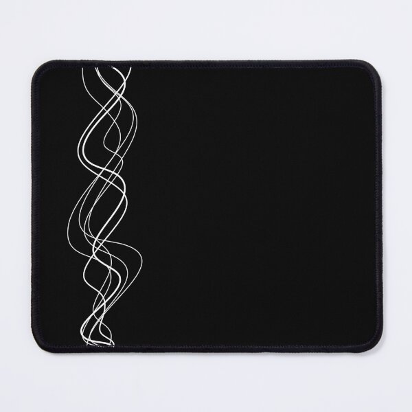Item preview, Minimalist Abstract Wavy Lines Pattern White on Black designed and sold by MinimalMoodsArt.