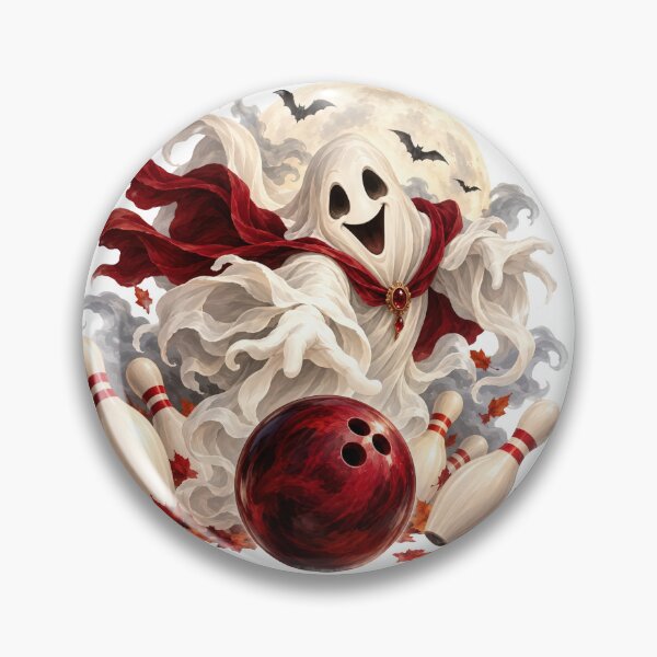 Item preview, Halloween Bowling Ghost – Spooky Bowling Night designed and sold by VikArt7.