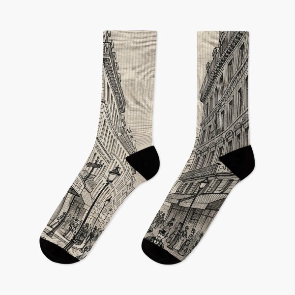 Item preview, Victorian Paris Cafe Streetscape Vintage Art designed and sold by Glitchart66.