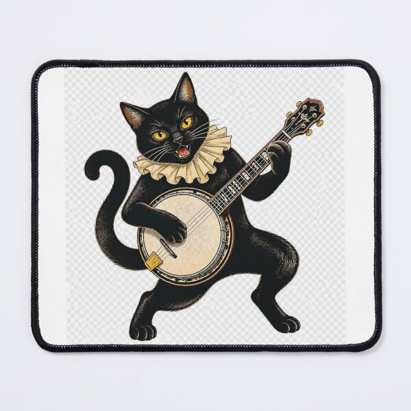 Item preview, Vintage Black Cat Banjo Musician designed and sold by JokerH.