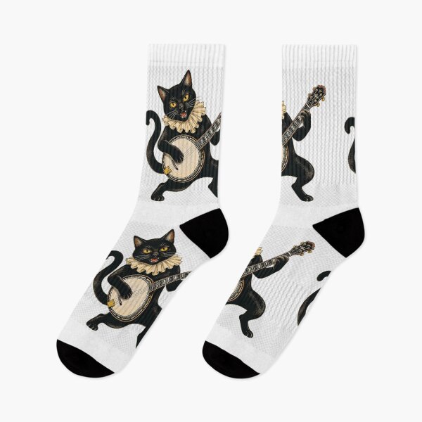 Item preview, Vintage Black Cat Banjo Musician designed and sold by JokerH.