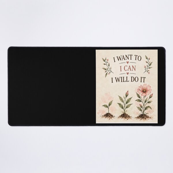 Item preview, I Want To, I Can, I Will Do It. designed and sold by Dinasshop.