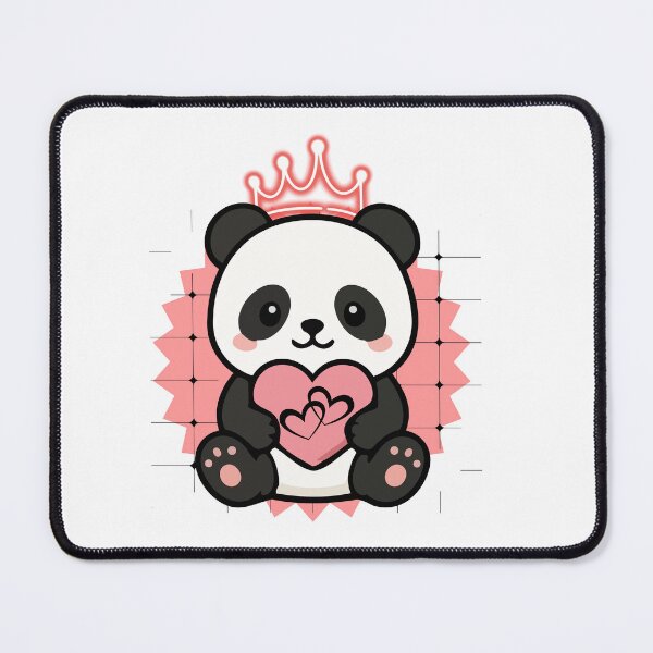 Item preview, Cute Queen Panda with Pink Heart Illustration designed and sold by Palette _Vibes.