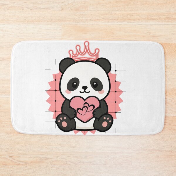 Item preview, Cute Queen Panda with Pink Heart Illustration designed and sold by Palette _Vibes.