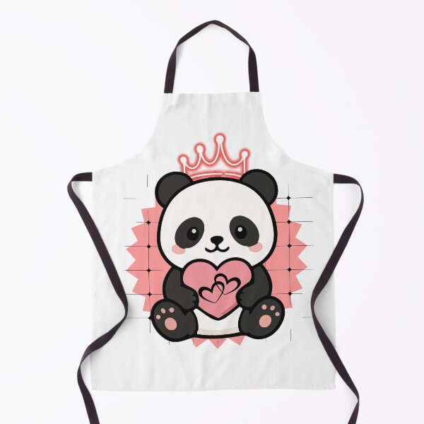 Item preview, Cute Queen Panda with Pink Heart Illustration designed and sold by Palette _Vibes.