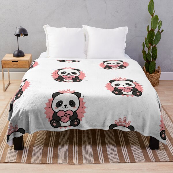 Item preview, Cute Queen Panda with Pink Heart Illustration designed and sold by Palette _Vibes.