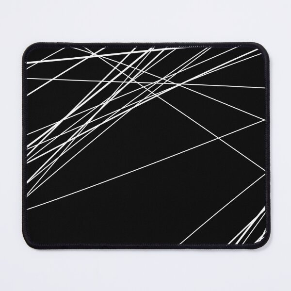 Item preview, Abstract Intersecting Lines Pattern White on Black designed and sold by MinimalMoodsArt.