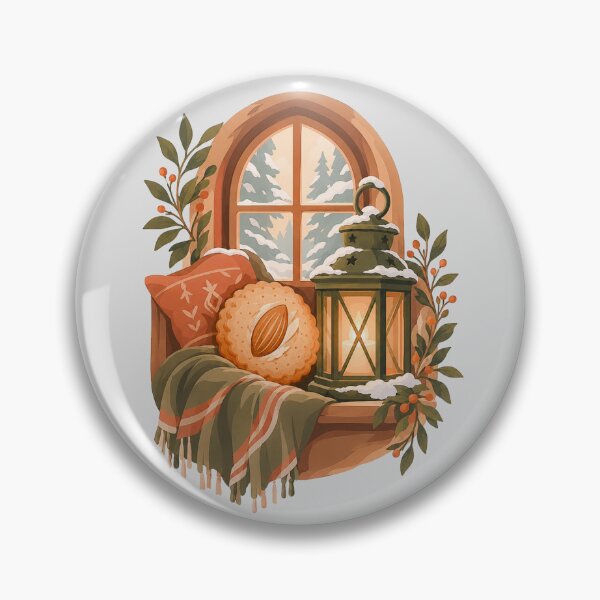 Item preview, Cozy Winter Window Lantern and Blanket Scene designed and sold by hattie's.