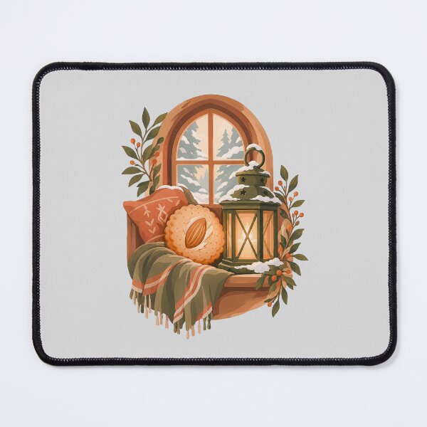 Item preview, Cozy Winter Window Lantern and Blanket Scene designed and sold by hattie's.