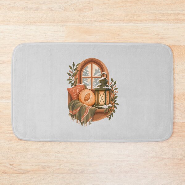 Item preview, Cozy Winter Window Lantern and Blanket Scene designed and sold by hattie's.