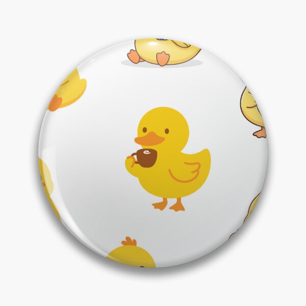 Item preview, Cute Duckling Drinking Hot Coffee Morning designed and sold by stickerbundle.