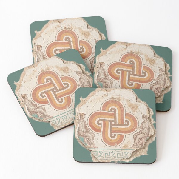 Item preview, Ancient Roman Solomon's Knot and Figures Fresco designed and sold by codex antique.