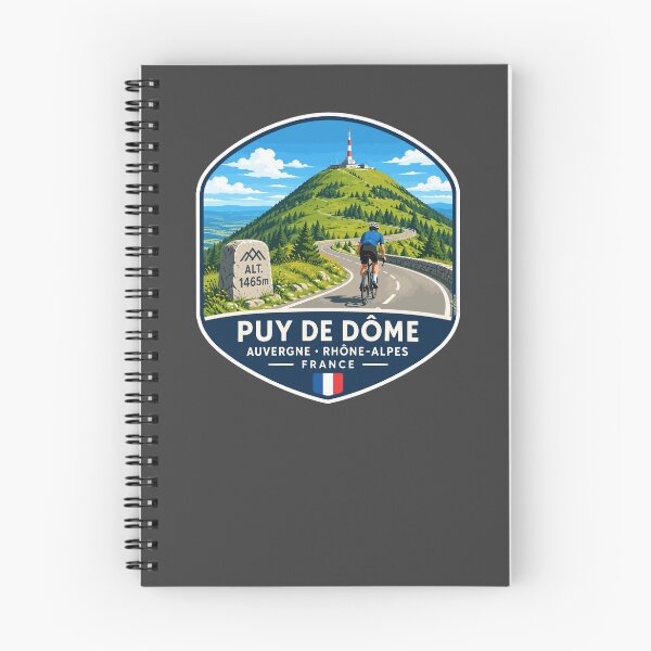 Item preview, Puy de Dome Auvergne France Cycling Sticker TShirt 03 designed and sold by OuterShellUK.
