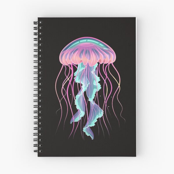 Item preview, a jellyfish glowing in the ocean designed and sold by RetroWaveArtCo.