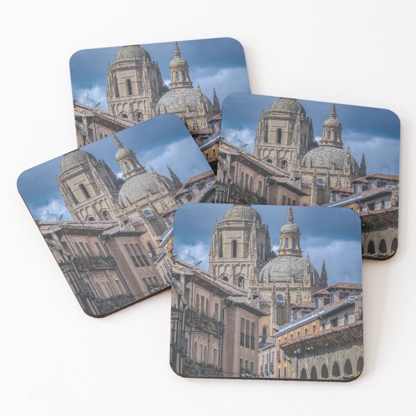 Item preview, Historic segovia cathedral towers surrounded by historic buildings designed and sold by DFLC Prints.
