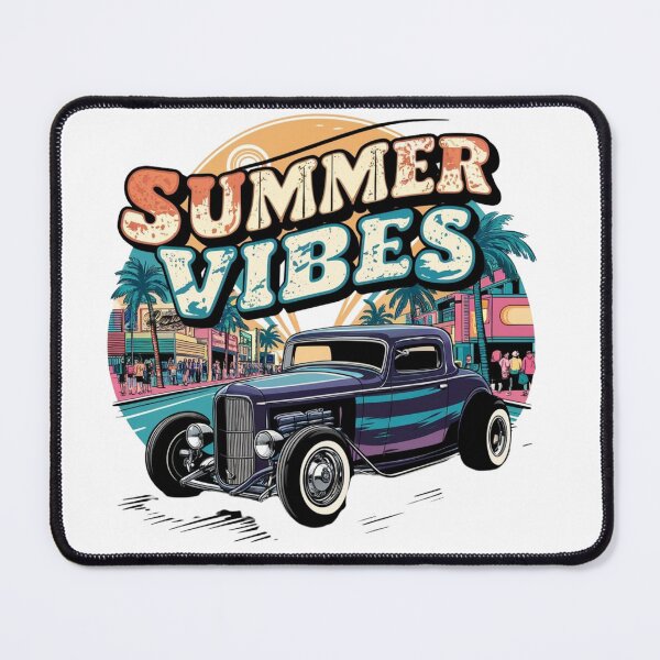 Item preview, Summer Vibes - Retro Hot Rod Classic Car Beach Town Art designed and sold by the wellness script.
